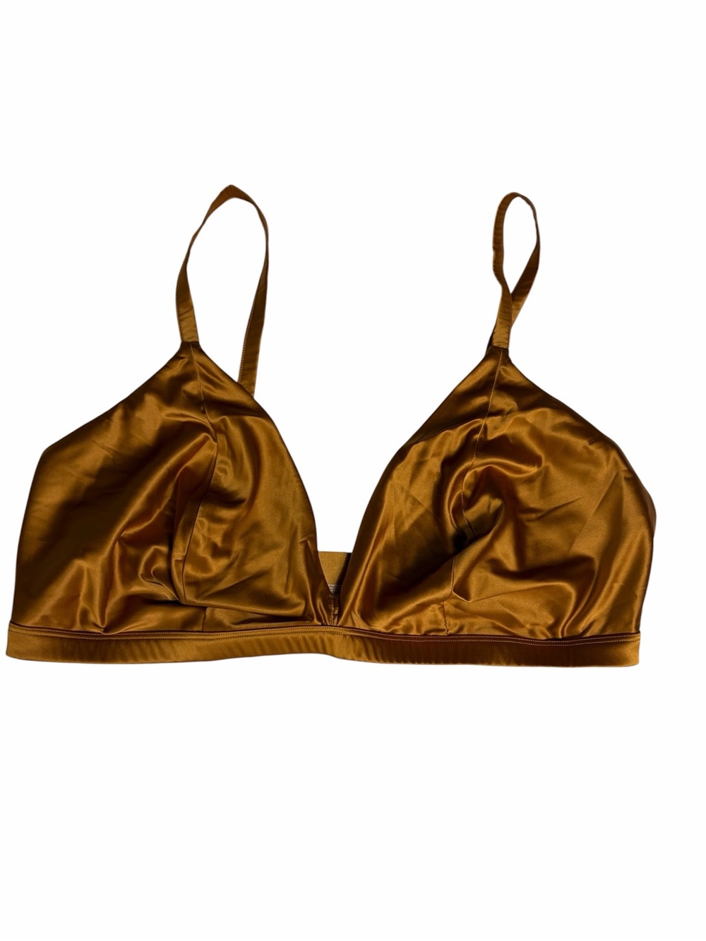 Parade Gold copper satin Triangle Bralette size 3X